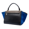 Celine Medium Tricolor Calfskin and Suede Trapeze Satchel Secondhand