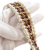 Chanel Mini Quilted Calfskin Crystal Pearls Chain Flap Secondhand