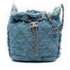 Chanel Medium Quilted Denim Mood Bucket with Chain Secondhand