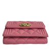 Chanel Quilted Caviar Boy Flap Compact Wallet Secondhand