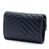 Chanel CC Chevron Lambskin Studded Wallet On Chain Secondhand