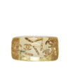 Chanel CC Acrylic and Gold Plated Logo Ring Secondhand