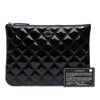 Chanel Medium Quilted Patent O Case Clutch Secondhand