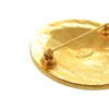 Chanel CC Gold Plated Medallion Pin Brooch Secondhand