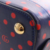 Gucci Small Calfskin Polka Dot Horsebit 1955 Top Handle Satchel Secondhand