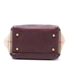 Burberry Small Derby Calfskin and House Check Canvas Canterbury Tote Secondhand