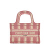 Dior Mini Stripe Embroidered Canvas Book Tote Secondhand