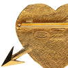 Chanel Gold Plated CC Arrow and Heart Brooch Secondhand