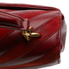 Saint Laurent Medium Calfskin and Suede Chevron Monogram College Satchel Secondhand