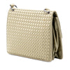 Bottega Veneta Satin Intrecciato Flap Shoulder Bag Secondhand