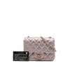 Chanel Mini Square Classic Metallic Lambskin Single Flap Secondhand