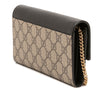 Gucci Bicolor GG Marmont Calfskin and GG Supreme Wallet on Chain Secondhand
