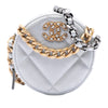 Chanel Metallic Lambskin 19 Round Clutch with Chain Secondhand