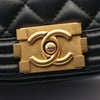 Chanel Small Quilted Lambskin Boy Messenger Bag Secondhand