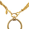 Chanel Gold Plated Double Chain Loupe Magnifying Glass Pendant Necklace Secondhand