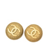 Secondhand Chanel CC Gold Plated Round Clip On Earrings