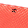 Chanel CC Chevron Calfskin Zip Clutch Secondhand
