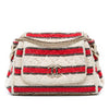 Chanel CC Quilted Tweed Striped Single Flap Secondhand