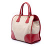 Prada Saffiano Trimmed Canvas Canapa Satchel Secondhand
