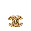Chanel CC Gold Plated Quilted Brooch Secondhand