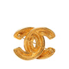 Chanel CC Gold Plated Quilted Brooch Secondhand