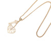 Chanel CC Gold Plated Strass Heart Lock And Key Pendant Necklace Secondhand