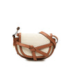 LOEWE Mini Bicolor Anagram Canvas and Smooth Calfskin Gate Crossbody Secondhand