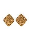 Chanel CC Gold Plated Diamond Clip On Earrings Secondhand