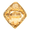 Chanel CC Gold Plated Diamond Clip On Earrings Secondhand