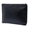 Secondhand Saint Laurent Crocodile Embossed Leather Zipped Tablet Holder