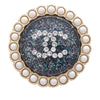 Chanel CC Gold Plated Strass Faux Pearl Glitter Brooch Secondhand