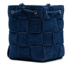 Bottega Veneta Small Denim Maxi Intrecciato Cassette Bucket Bag Secondhand