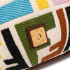 Fendi Sarah Coleman Zucca Embroidered Canvas Fish Eye Vertigo Baguette Satchel Secondhand