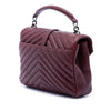 Secondhand Saint Laurent Medium Chevron Sheepskin Monogram College Satchel