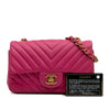 Chanel Mini Rectangular Classic Chevron Lambskin Single Flap Secondhand