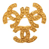 Chanel Gold Plated Triple CC Brooch Secondhand