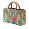 Gucci Medium GG Supreme Tian Bamboo Shopper Satchel Secondhand