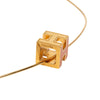 Hermès Gold Plated and Enamel Cage d H Pendant Necklace Secondhand