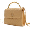Chanel CC Quilted Lambskin Faux Pearl Top Handle Flap Secondhand