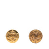 Chanel CC Gold Plated Round Clip On Earrings Secondhand