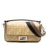 Fendi Medium Embroidered Canvas Baguette Satchel Secondhand