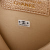 Chanel Metallic Quilted Lambskin Round Clip On Coin Purse Airpods Case Secondhand