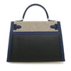 Hermès Tricolor Swift and Toile H Berline Kelly II Sellier 32 Secondhand