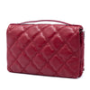 Chanel Quilted Calfskin Double Stitch Hamptons Clutch with Chain Secondhand