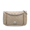 Chanel Quilted Metallic Distressed Lambskin CC Crystal Flap Secondhand