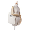 Prada Raffia Effect Crochet Logo Embroidered Tote Secondhand
