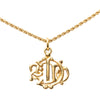 Secondhand Dior Gold Plated Logo Pendant Necklace