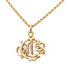 Secondhand Dior Gold Plated Logo Pendant Necklace