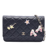 Chanel CC Quilted Lambskin Roller Skate Wallet On Chain Secondhand