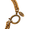 Chanel CC Gold Plated Crown Medallion Station Necklace Secondhand